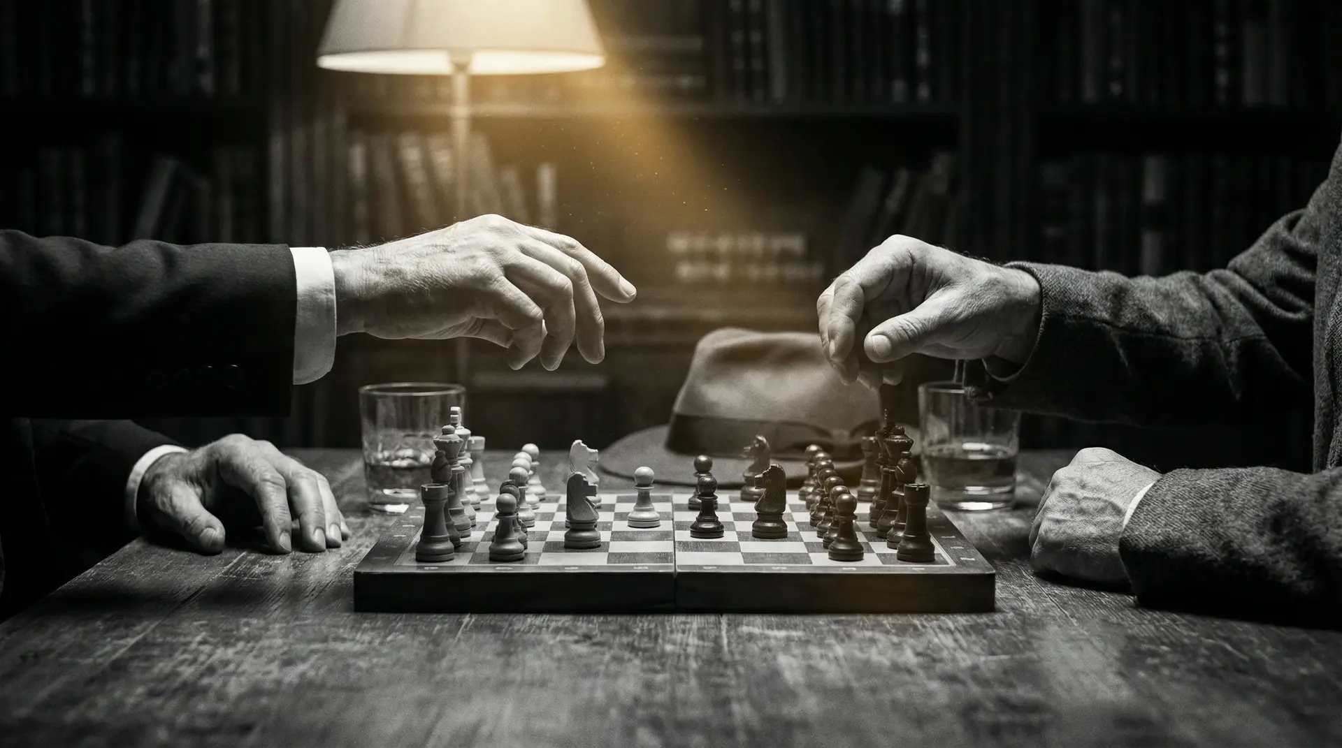公交车这个系列 艺术探索系列 - 非线性叙事，棋盘上的对弈象征命运的交错